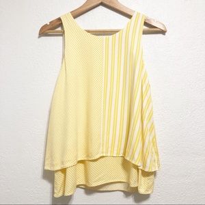 NWOT - Yellow/White Crown & Ivy Top - Size Medium